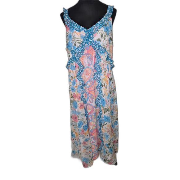 INC International Concepts Floral Maxi Dress in a floral print Women's Sz 16 - Picture 1 of 8
